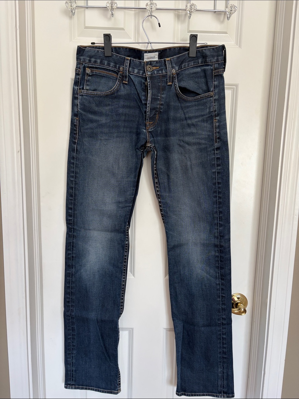 Hudson Jeans Men’s Indigo Straight Jeans - Byron Fit - Button Fly